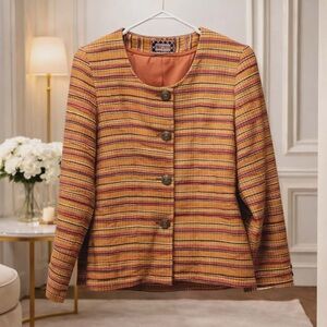 Vintage Nina Jacob size small Striped Women's Blazer